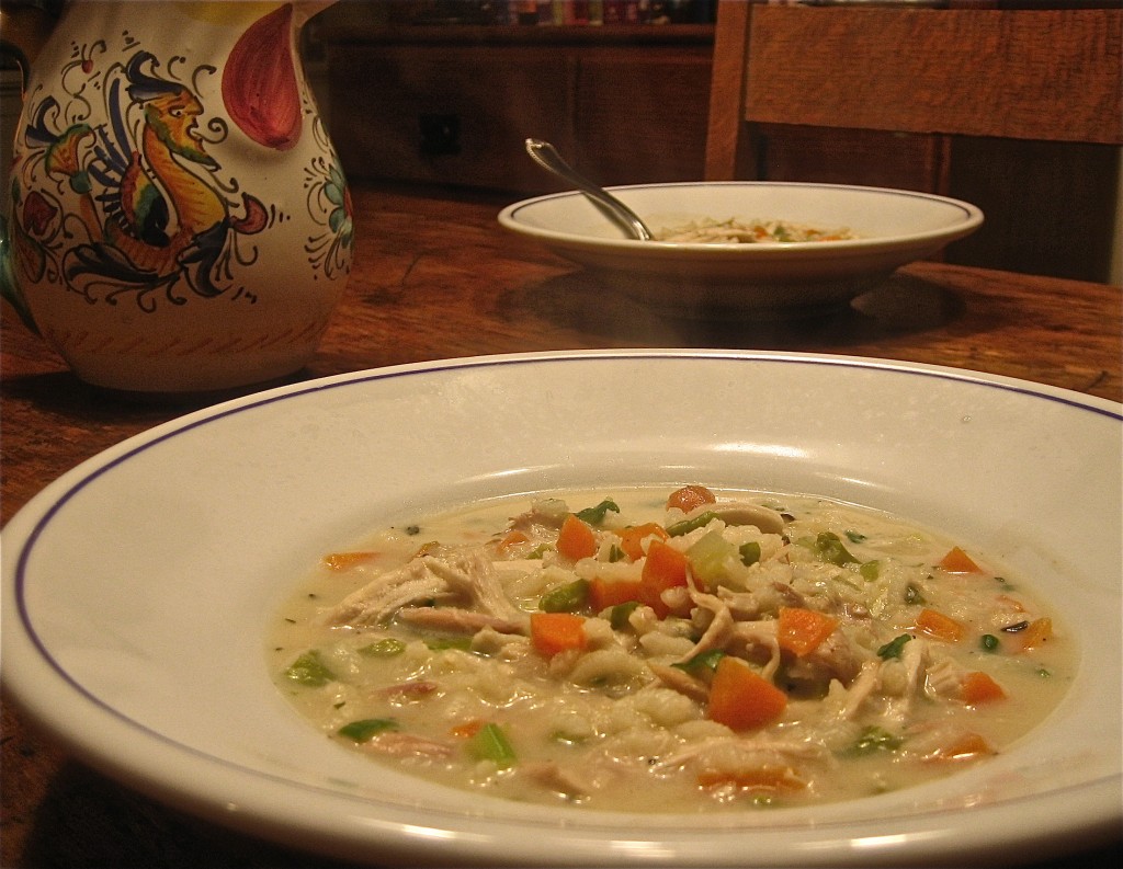 Chicken and Rice Soup for a Cold and Rainy Day